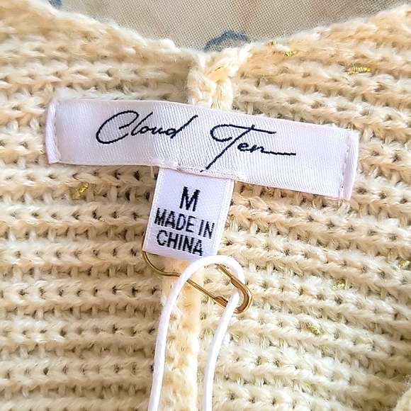 NWT Criss Cross Glitter Detail Wrap Sweater - Picture 6 of 11